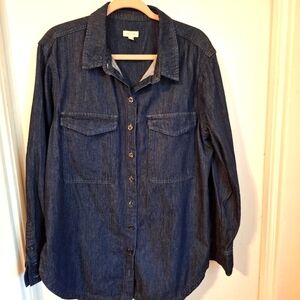 PILCRO dark denim shirt.  Size Medium